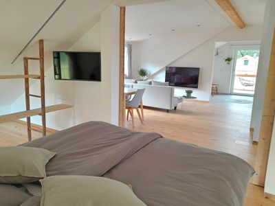 Bergblick Loft Schlafzimmer