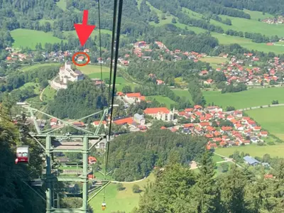 Blick von der Kampenwandseilbahn aus