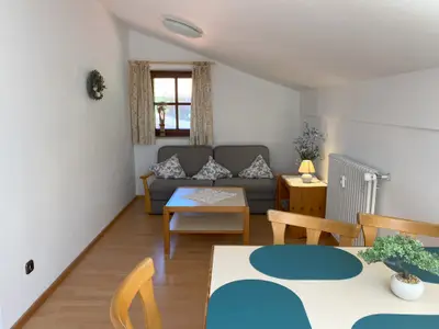 Wohn- und Schlafraum mit ausziehbarer Couch