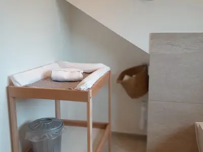Bergblick Loft Badezimmer Wickeltisch