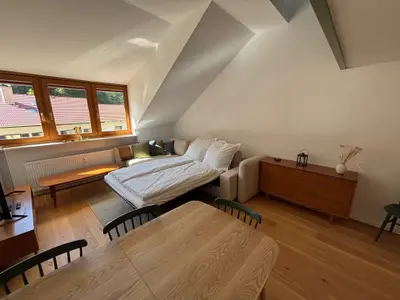 Wohnraum mit Schlafcouch