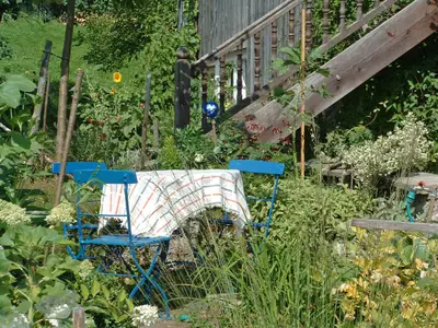 Terrasse der Ferienwohnung