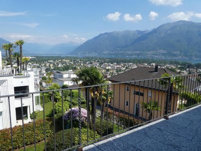 Ausblick von Terrasse Richtung Magadinoebene