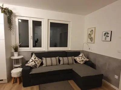 Sofa kann auch zu Doppelbett umgebaut werden