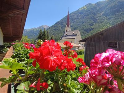 Balkon Aussicht Richtung Kirche