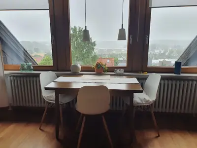 Essplatz mit Aussicht ins Münsterland