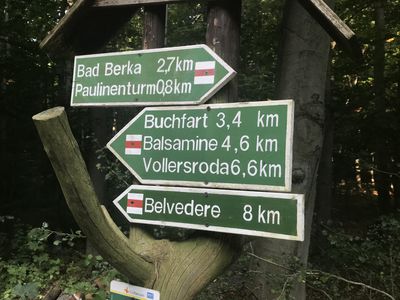 Wandern im Ilmtal / 4 Sterne Ferienwohnung Auszeit  Bad Berka, Weimarer Land, Thüringen