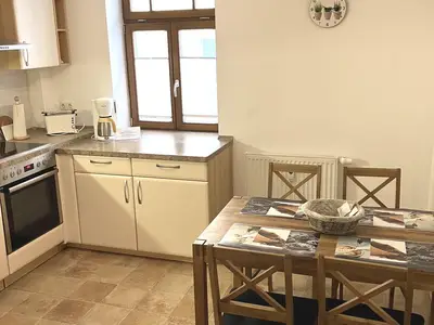 Küche 4 Sterne Ferienwohnung Morgensonne am Kurpark von Bad Berka, Weimarer Land, Thüringen