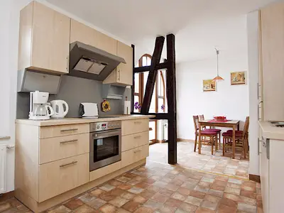 Küche 4 Sterne Ferienwohnung Auszeit am Kurpark von Bad Berka, Weimarer Land, Thüringen