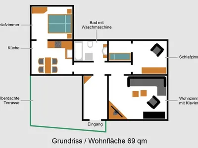 Grundriss der Urlaubsoase