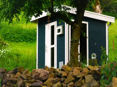 Aussenansicht Ferienhaus NaturReich Sauna