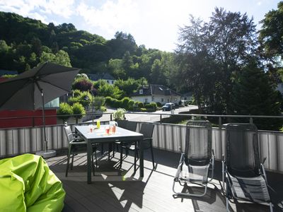 FeWo Maare Terrasse 12Prs Tisch Blick Clara-Viebig