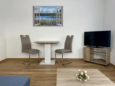 Essecke im Wohnzimmer