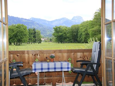 Ausblick vom Balkon der Ferienwohnung Farrenpoint