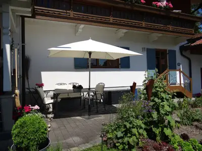Terrasse der Ferienwohnung