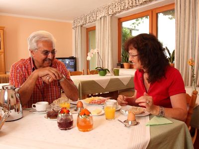 Gäste beim Frühstück