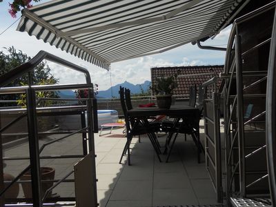 Terrasse beim Bauernhof Koa