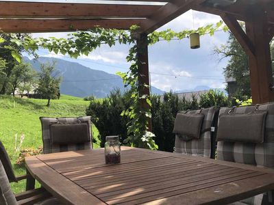 Terrasse in der Ferienwohnung Familie Unterberger Bad Goisern