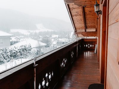 Balkon im Winter