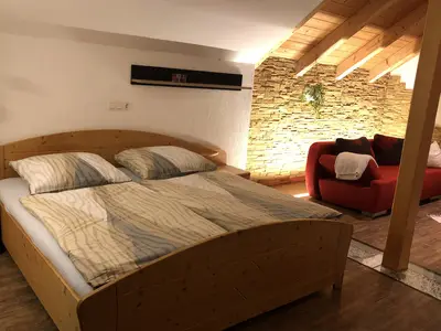 Schlafbereich der Ferienwohnung Familie Unterberger Bad Goisern