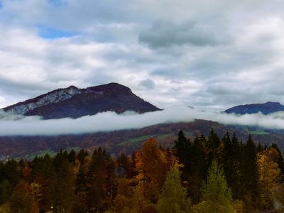 Ausblick auf die Ewige Wand im Herbst