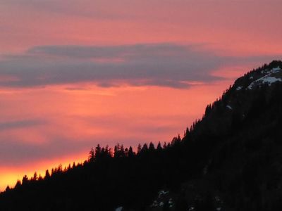 Blick aus Esszimmer auf Hirschberg