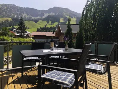 Blick von der Terrasse der Wohnung "Silberdistel"