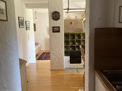 Blick aus der Küche - Stube - Schlafzimmer