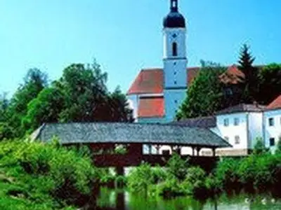 Blick vom Balkon auf Regenbrücke