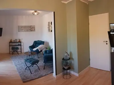Übersicht Küche und Wohnzimmer