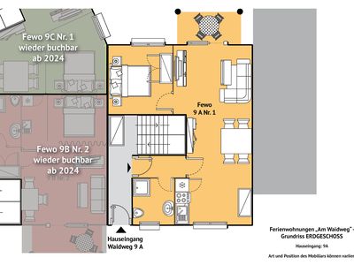 Grundriss 9A EG Fewo Waidweg