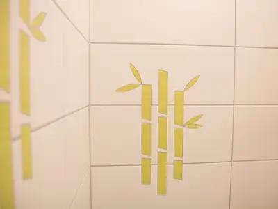 Bambuselemente im Badezimmer
