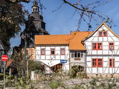 Hausansicht, Fachwerk mit viel Geschichte