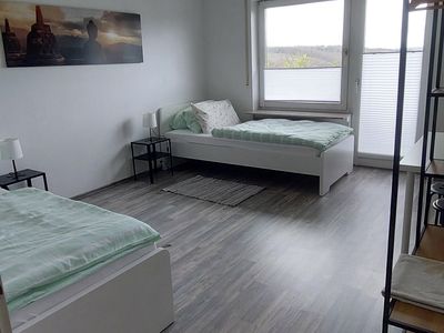 Schlafzimmer Ansicht Betten getrennt