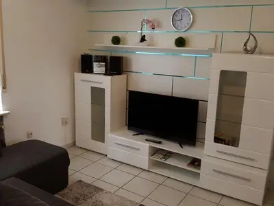 Wohn-Esszimmer / Zweibettwohnung mit Terrasse
