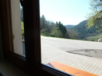 Ausblick Wohnzimmer Esstisch links