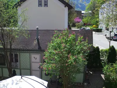 Gartenblick vom Südbalkon