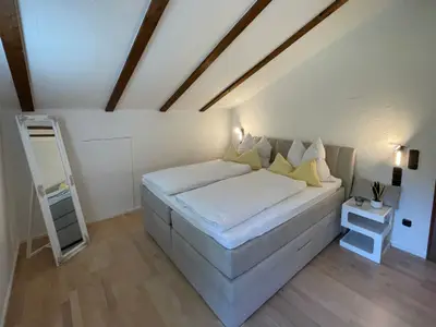Blick in das Schlafzimmer