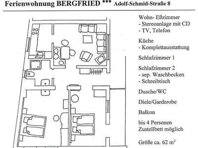 Grundriss Ferienwohung