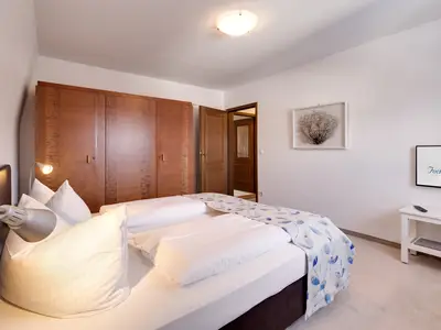 Blick in das Schlafzimmer