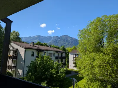 Blick vom Wohnzimmerbalkon zum Predigtstuhl
