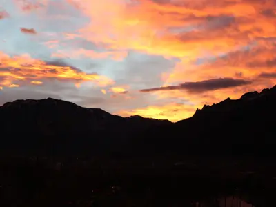 Blick auf Berge