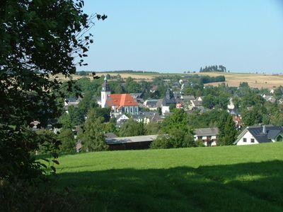 Ferienwohnung Heger Bad Steben, Blick vom Hemplabühl auf den Ort