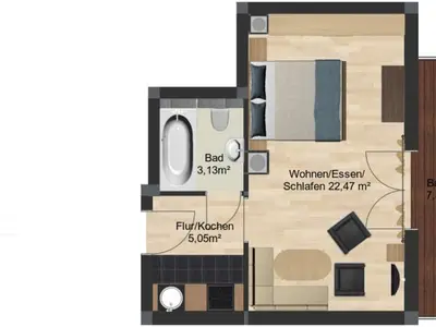 Ferienwohnung für 2 Personen (33 m²) in Bad Wiessee 9/9