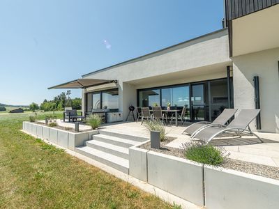 Blick auf Terrasse Riedheide