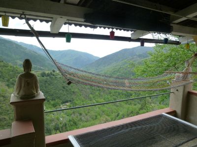 Ausblick vom Gartenhaus