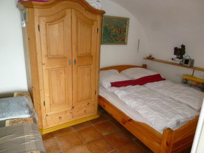 Das Schlafzimmer mit Gewölbedecke