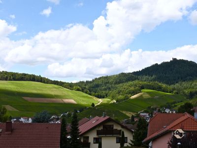 Blick auf das Haus und Umgebung