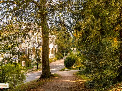 Blick vom Kurpark auf die Villa Hedwig