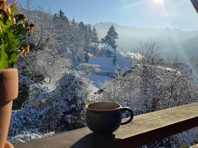 Blick vom Balkon, Winter
